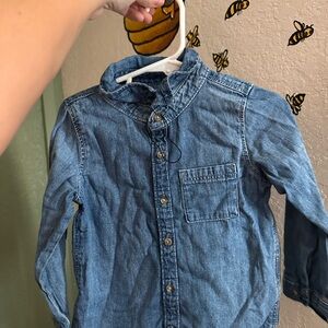 Blue Denim Button-Up Shirt